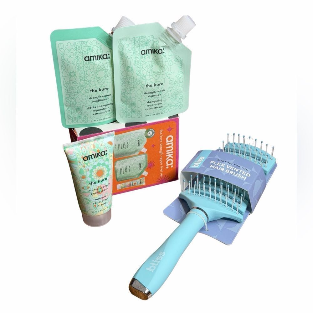 Amika The Kure Trial Set + Bliss Flex Vented Brush Bundle NWT - Picture 15 of 15